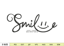 Smile Embroidery Design