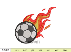 Soccer Embroidery Design With Heart