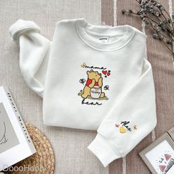 Custom Embroidered Mama Bear Honey Jar Shirt, Embroidered Gift, Mother Embroidered