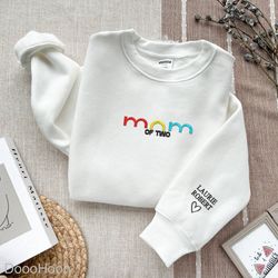Custom Embroidered Mom Of Kids Shirt, Embroidered Gift, Mother Embroidered