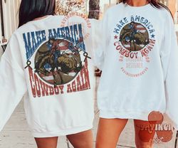 Make America Cowboy Again With Pocket Design 4Th Of July, Retro 4Th Of July Png