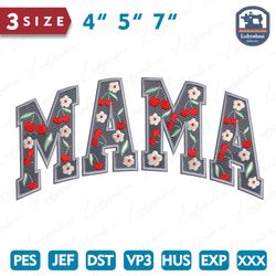 Floral Mama Embroidery Designs, Mom Embroidery Files