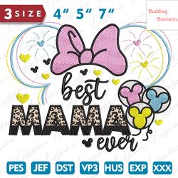 Best Mom Ever Embroidery Design, Mama all day everyday Embroidery Design