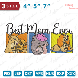 Best Mom Ever Embroidery Design, Mothers Day Embroiderys