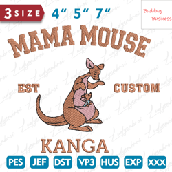 Mama Kangaroo Embroidery Design, Mothers Day Embroidery Design