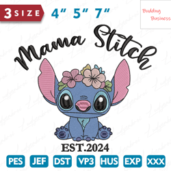 Mama Stitch Embroidery Design, Mothers Day Embroidery Design