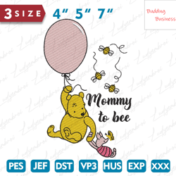 Mommy To Bee Embroidery Design, Mothers Day Embroidery Design