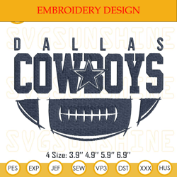 Dallas Cowboys Embroidery Designs, Cowboys Football Logo Embroidery Design
