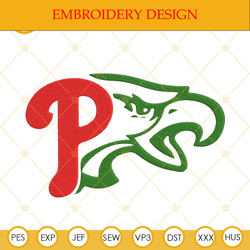 Philadelphia Eagles P Embroidery Design Files