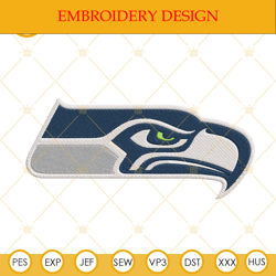 Seattle Seahawks Logo Embroidery Files, NFL Football Team Machine Embroidery Designs