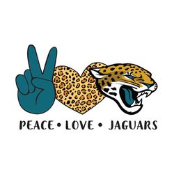 Peace Love Jaguars Svg, Sport Svg, Jacksonville Jaguars Svg, The Jaguars Svg, The Jaguars NFL, NFL Svg, NFL Team Svg, Le