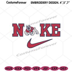 Nike Fresno State Bulldogs Swoosh Embroidery Design Download File