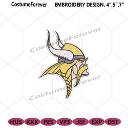 Minnesota Vikings Logo NFL Embroidery Design Download