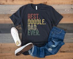 Doodle Dad Shirt, Best Doodle Dad Ever, Retro Vintage Goldendoodle, Regalo per Labradoodle Lover Dad, Dog Owner Shirt, G