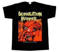 Demolition Hammer Tortured Existence90 Thrash Death Metal Short Long Sleeve Black T-Shirt