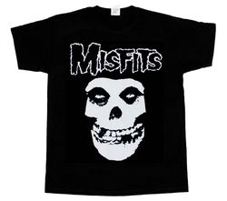 Misfits Skull Horror Punk Death Metal New Black Short Long  Sleeve T-Shirt
