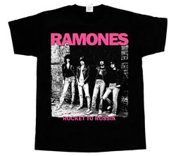 Ramones Rocket To Russia New Black Shortlong Sleeve T-Shirt