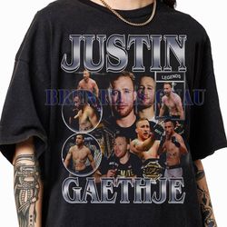 Justin Gaethje Vintage 90s Graphic T-Shirt, Justin Gaethje Sweatshirt, American Mixed Martial Artist Tees Unisex T-Shirt
