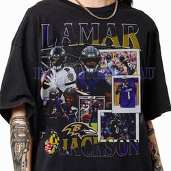 Lamar Jackson Vintage 90s Graphic T-Shirt, JLamar Jackson Hoodie, Lamar Jackson Graphic American Football Tees