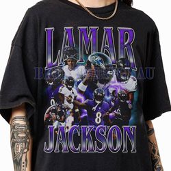 Lamar Jackson Vintage 90s Graphic T-Shirt, JLamar Jackson Sweatshirt, Lamar Jackson Graphic American Football Tees