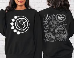blink 182 2 sides sweatshirt, vintage unisex band shirt, smile face shirt, blink 182 band tee, blink 182 rock shirt