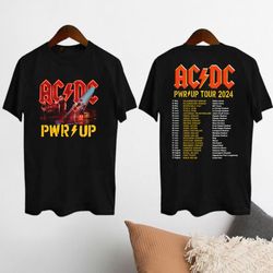 2024 ACDC Pwr Up World Tour Shirt, Rock Band ACDC Graphic Shirt, ACDC Band Fan Gift, Acdc Merch, Acdc Band 90s Vinatge