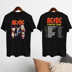 ACDC Band 90s Vintage Shirt, ACDC Pwr Up World Tour 2024 Shirt, Rock Band ACDC 2024 Concert Shirt
