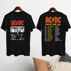 Rock Band ACDC Tour 2024 Shirt, ACDC Pwr Up World Tour 2024 Shirt, ACDC Band Fan Shirt, Acdc Merch