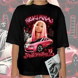 Nicki Minaj Shirt, Nicki Minaj Vintage Shirt, Pink Friday 2 Airbrush Nicki Minaj Shirt, Nicki Minaj Funny Shirt