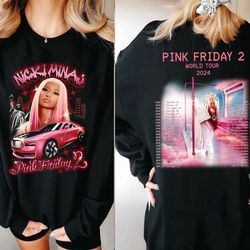 nicki minaj 2 sided shirt, nicki minaj tour shirt, pink friday 2 airbrush shirt, gag city shirt