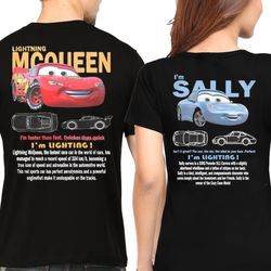 Vintage Cars Matching Comfort Color Shirt, Lightning Mcqueen and Sally Couple T-shirt