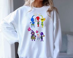 Cute Pikmin T-Shirt Sweatshirt Hoodie, Art Pikmins Sweatshirt, 37