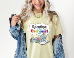 Colorful Elephant and Piggie Book T-Shirt, Reading Is for Everyone the Pigeon Mo Willems Shirt, 29