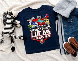 Custom Birthday Transformers Shirt, Transformers Rescue Bots Kids Birthday Shirt