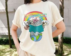Colorful the World Belongs to Those Who Read T-Shirt, Rainbow Elephant and Piggie Book Shirt, 32