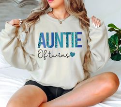 Auntie of Twins Sweatshirt, Aunt Shirt, 10