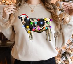 Cow Christmas Sweatshirt, Merry Christmas Heifers Shirt, 26