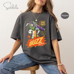Toy Story Buzz Lightyear Comfort Colors Shirt, Jessie and Bu, 163