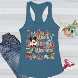 Disney Tank Top, Mickey Minnie Shirt, Disney Sketch Shirt, W, 53
