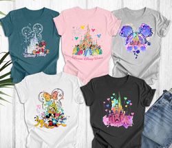 Disney Watercolor Castle Shirt, Disney Castle Shirt, Disney , 58