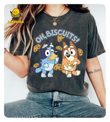 Bluey Oh Biscuits Shirt, Oh Biscuits, Mum Dad Bluey T-Shirt, 13