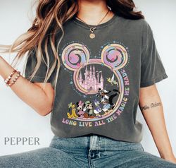 Retro Long Live All The Magic We Made Comfort Color Shirt, Mickey And Friends Tee, 32