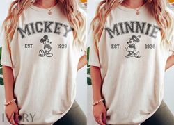 Vintage Mickey Mouse Comfort Color Shirt, Minnie Mickey Mouse 1928 Shirt, 63