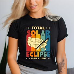 Total Solar Eclipse 2024 T-shirt, America Path of Solar Shir