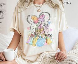 Disney Princess Comfort Colors Shirt, Disney Castle Shirt, D