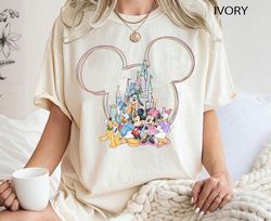 Mickey And Friends Comfort Colors Shirt, Disney Castle Shirt