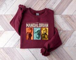 Vintage Star Wars Sweatshirt, The Mandalorian Sweatshirt, St