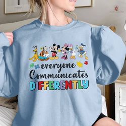 Mickey and Friends Everyone Communicates Differently Shirt