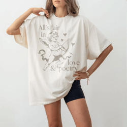 Love & Poetry Graphic Shirt Lyrics, Vintage, Unisex Tee, Light Academia Shirt