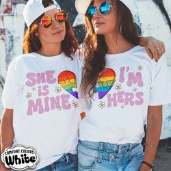 Lesbian Couple Shirts, LGBT Matching T-Shirt, Pride Month Gift Tees For Couples, Lesbian Pride Tshirt, LGBT Couple Gift